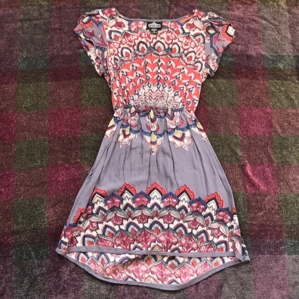 Patterned, Open-Back Dress
